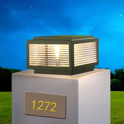 New Jhotec Large Outdoor Post Light 20 X 20 in, Column Light, Wired Lantern Column Lamp 110-240V(12-36V Replace Bulb), Garden Light, IP54 Waterproof, 