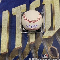 Walker Buehler • 2024 World Series Game 1 Rally Towel w/ autographed baseball