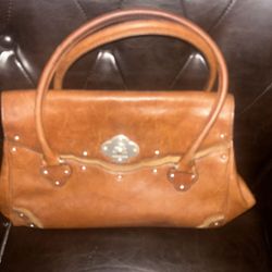 LEATHER MICHEAL KORS HANDBAG