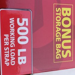 Husky 1" X 12 Ft  500lbs Ratchet Tie Down Straps  With Starage Bag - Brand New 