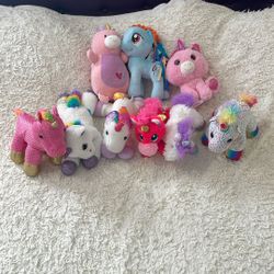 Unicorn Stuffie Collection of 9