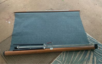 Vintage old projector screen with stand