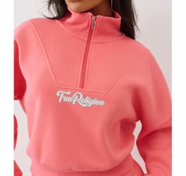 Pink sweatshirt true religion