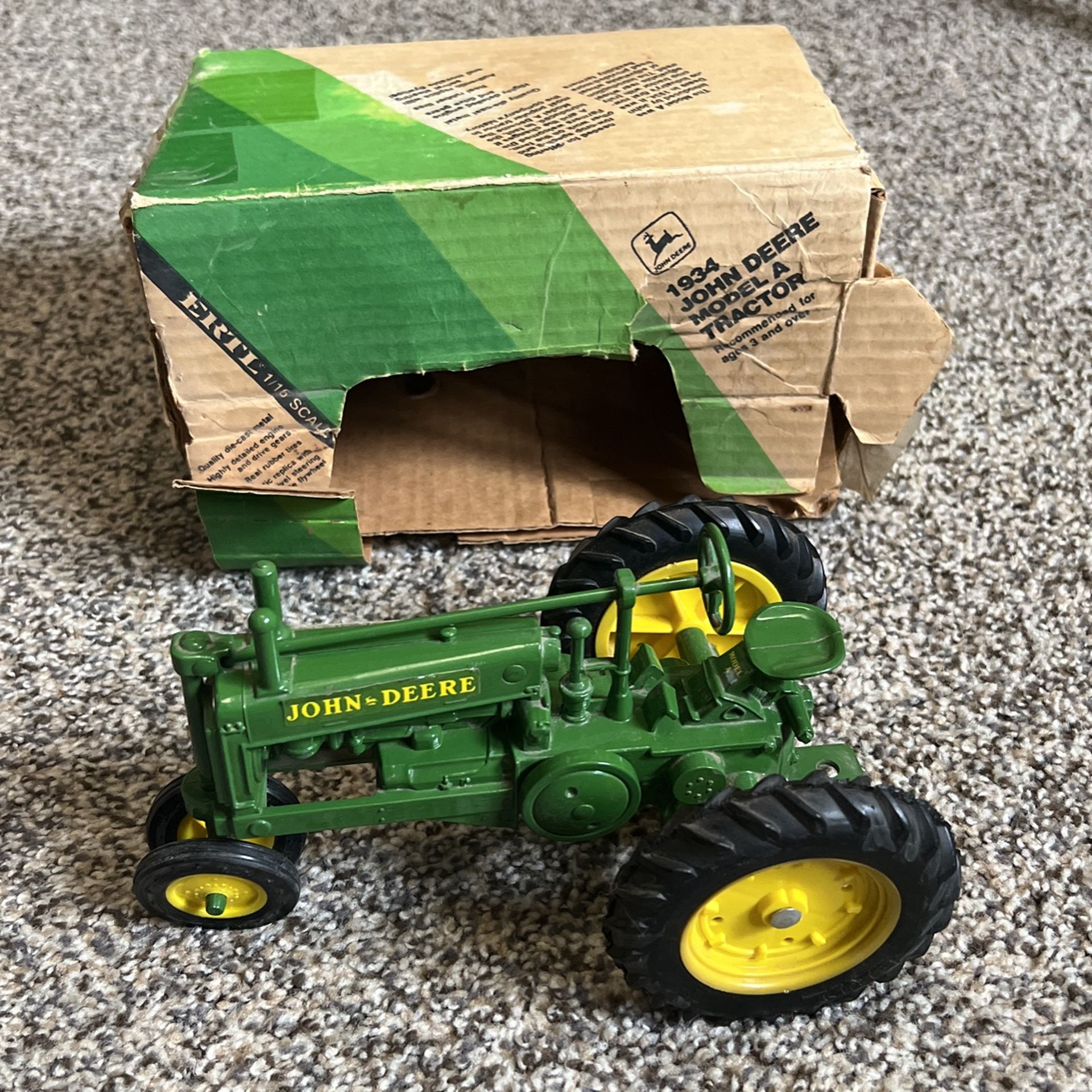 Die cast 1934 John Deere Model Tractor +  Minature