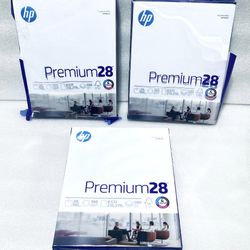 lot Of 3 New Other-HP Premium 28 100 Brightness 8.5" x 11" 500 Sheet Papers Each