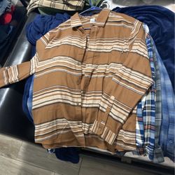 Brown Stripped Flannel 