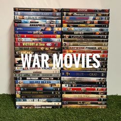 54 War And Military  DVDs, Great Shape, Make Offer