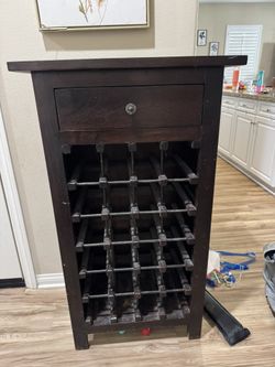 Wine Holder And Decor - Heavy Wood