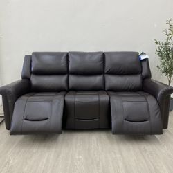 Alba Leather Power Reclining Sofa with Power Headrests