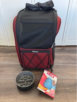 NEW Dog Backpack, Kong Puppy Toy, and Dog Bowl!