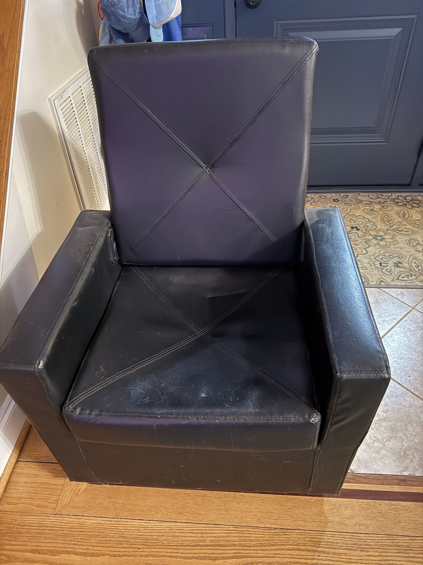 X Rocker 1.0 Gaming Chair With Built-in Storage And Ottoman Fold Down 