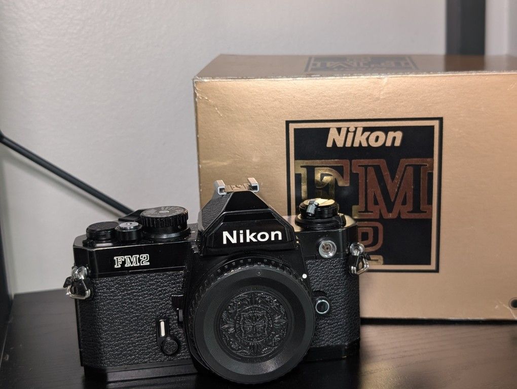 Black Nikon FM2 35mm Camera