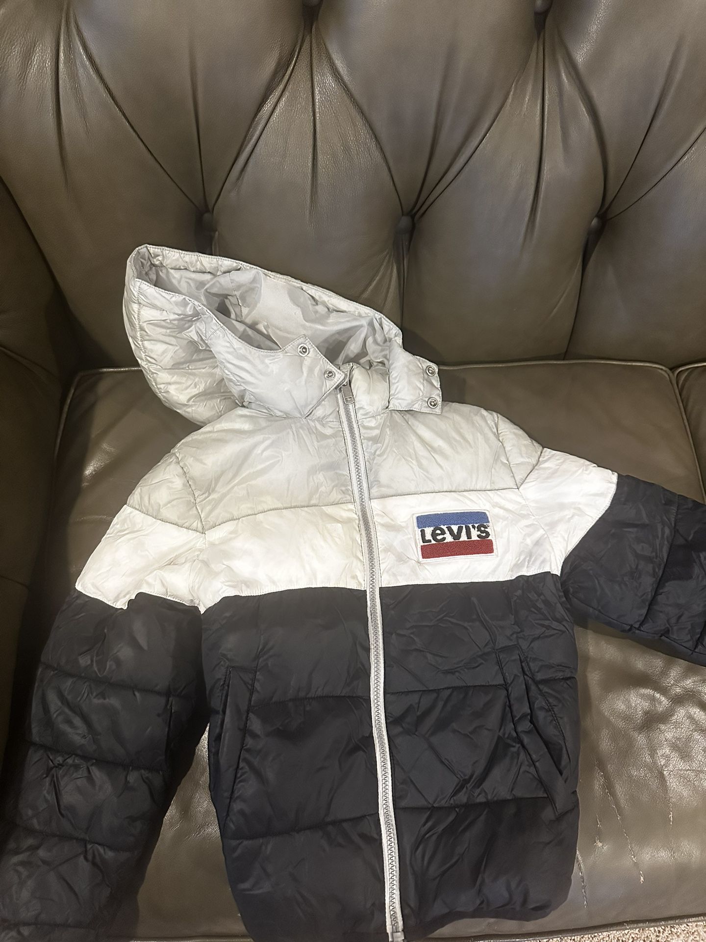 Levi's Kids' Puffer Jacket - Size 8-10- Black/White