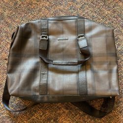 Brown Plaid Laptop Bag