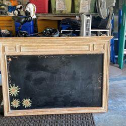 29”x40” Chalkboard With Hanging Hooks 