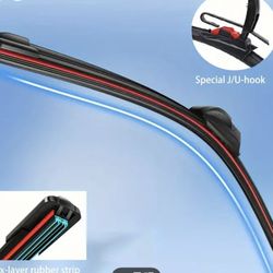 17 + 24 inch windshield blades, J/U type hook