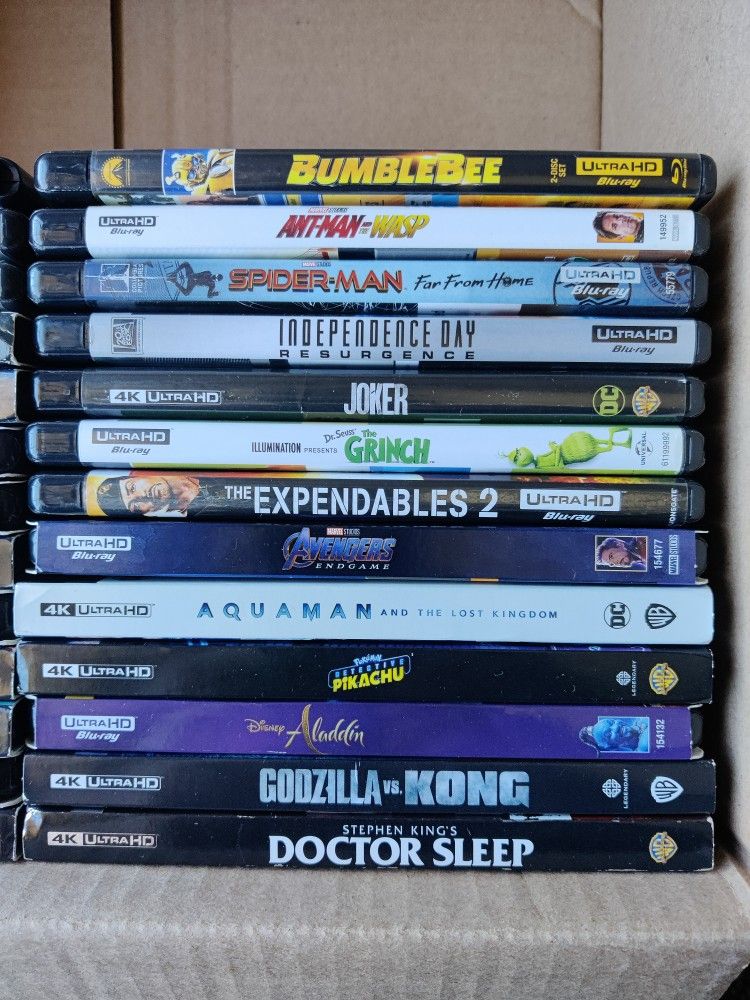 4K Movies UHD Blu-ray Movies $8 Each for Sale in San Diego, CA