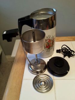 Original corning ware. Electric purcolator.wild flowers