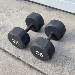 Metal Hex Dumbbells - 50 Lbs