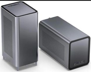 N1 Mini ITX PC Case Silver Aluminum