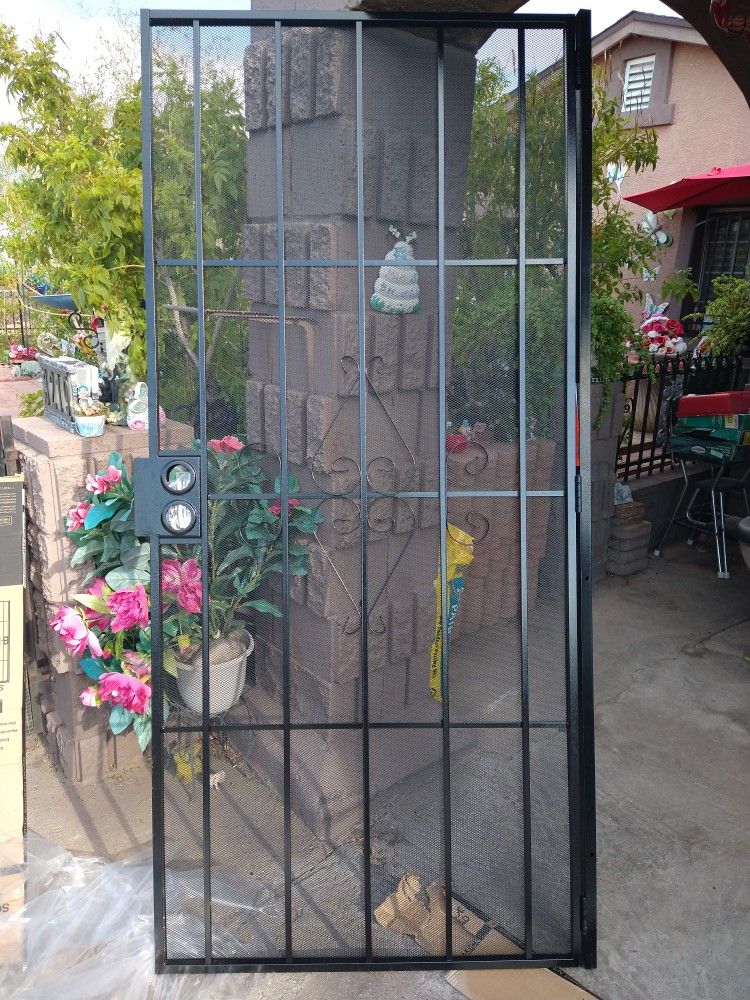 Black Steel Security Door 36x80 / Puerta De Seguridad
