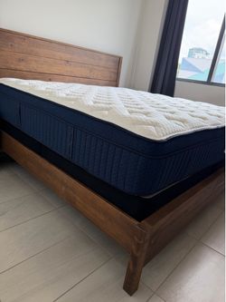 King Size Mattress & Wooden Bed Frame