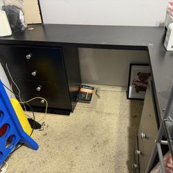Black L Shaped Desk