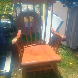 Solid Wooden Rocking Chair 