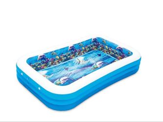 Inflatable Family Swimming Pool Ocean Print
