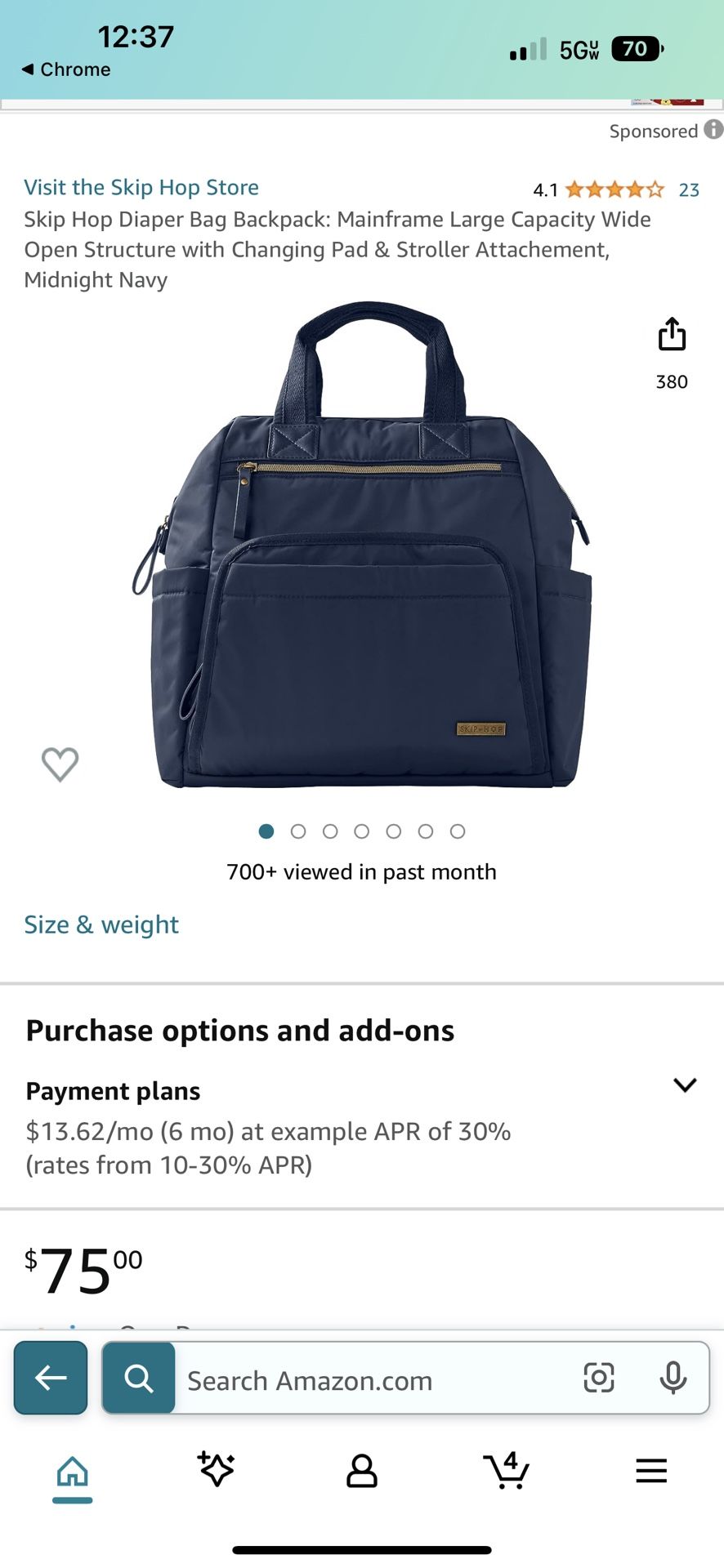 Skip hop Diaper Bag