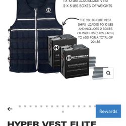 20 LB Hyperwear Elite Weighted Vest in Large