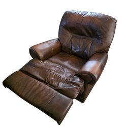 Klaussner Home Furnishings Luxury Italian Leather Manual Recliner