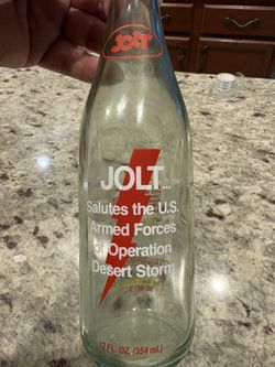 Jolt Soda Honoring Desert Storm Troops Bottle