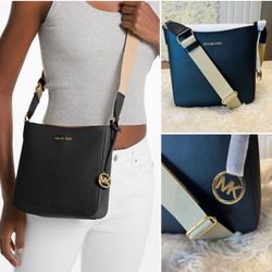 Michael Kors MK Jet Set Travel Small Signature black Logo Messenger Bag