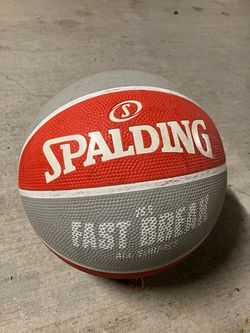 Spalding Red and Gray Rubber Basketball