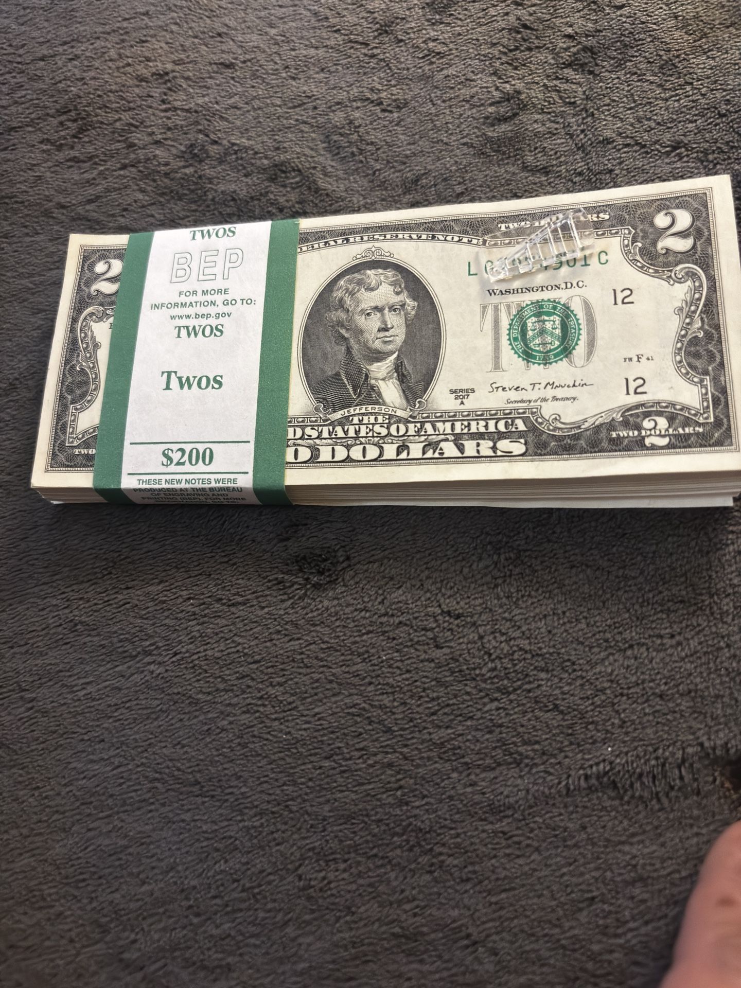 100 Bills  2 USD   Uncirculated 
