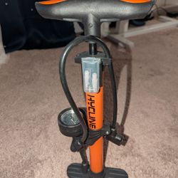 Bike Floor Pump With Gauge And Accessories 