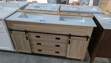 60in Double Bathroom Vanity with Top