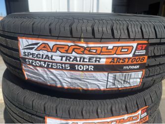 ST205/75R15 Arroyo trailer tire 10ply