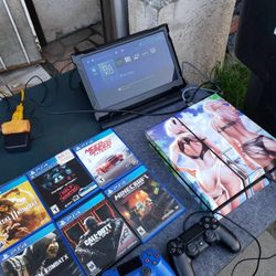 New & 0 Issue PS4 500GB Anime Cartoon custom PS4 500GB with 1 Game installed n 1 Controller... the combo $280! 6 Games n 2 controls