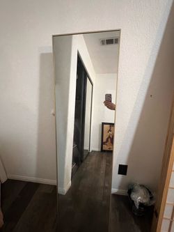 standing mirror gold color
