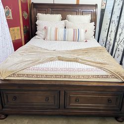 Queen size Ashley bed with Storage.