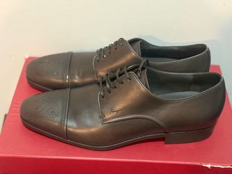 Salvatore Ferragamo Salvatore Ferragamo Brown Brogue Leather Cairo Derby Size 44