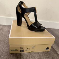 Michael Kors Black Berkley Sandal Leather, Size 8 