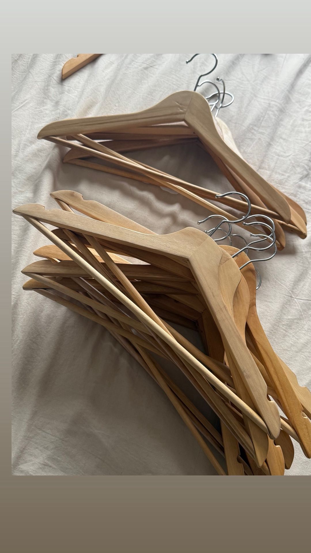 40 Wooden Hangers - Great Condition $25 For All!