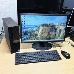 FAST Complete Dell Desktop Computer Setup / i5 6500 CPU / 8GB RAM / 128GB SSD / 22” Monitor / Windows 11 Pro / Office / Adobe