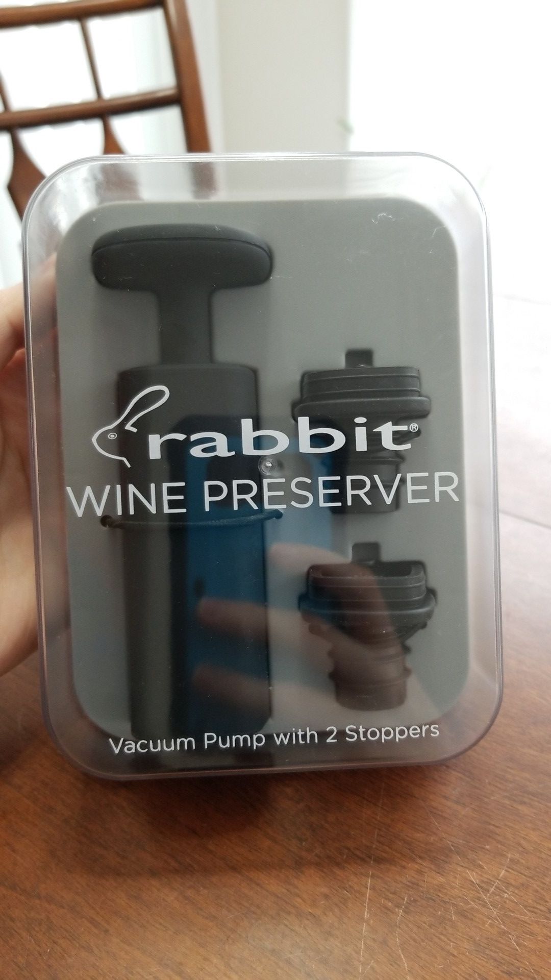 Rabbit Wine Preserver with Vacuum Pump and 2 Stoppers