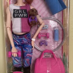 Barbie Fitness Red Haired Doll 