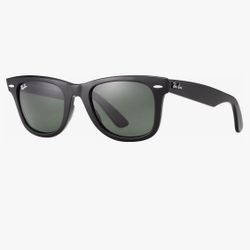 Ray-Ban Sunglasses RB2140 Original Wayfarer Classic Black Frame Green Lens 54mm