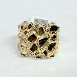 14K Gold Nugget Ring